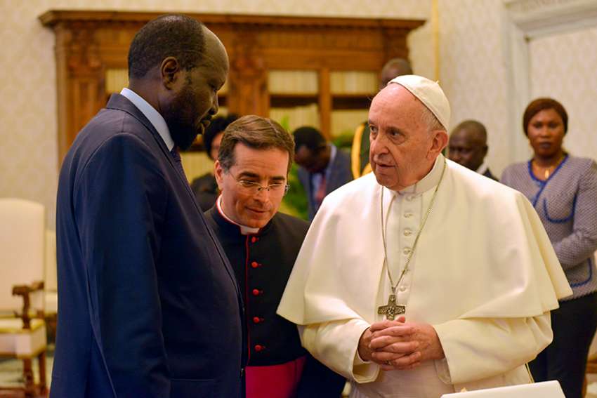 Pope scheduled to address South Sudan leaders meeting at Vatican