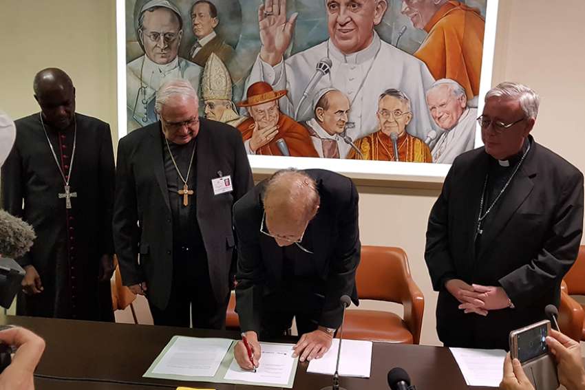 Bishops sign document calling for action against climate change