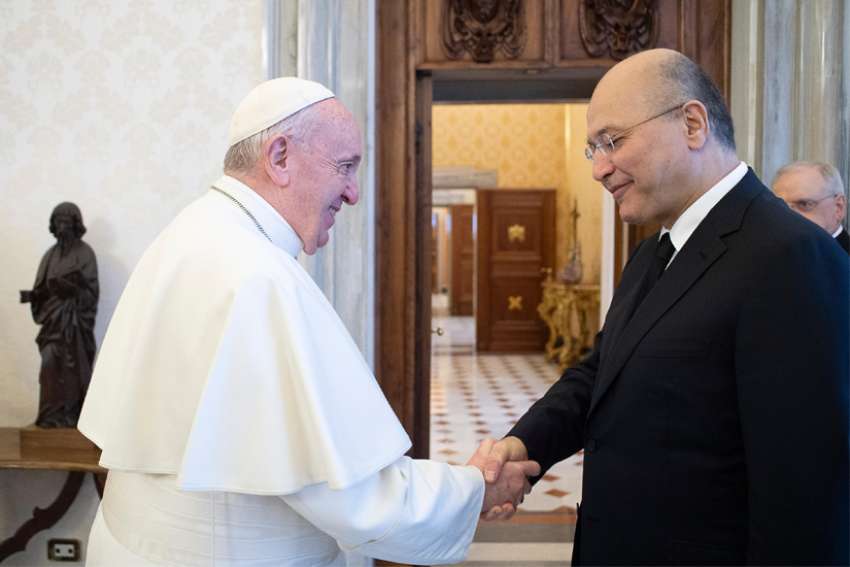 Pope Francis meets with Iraqi president
