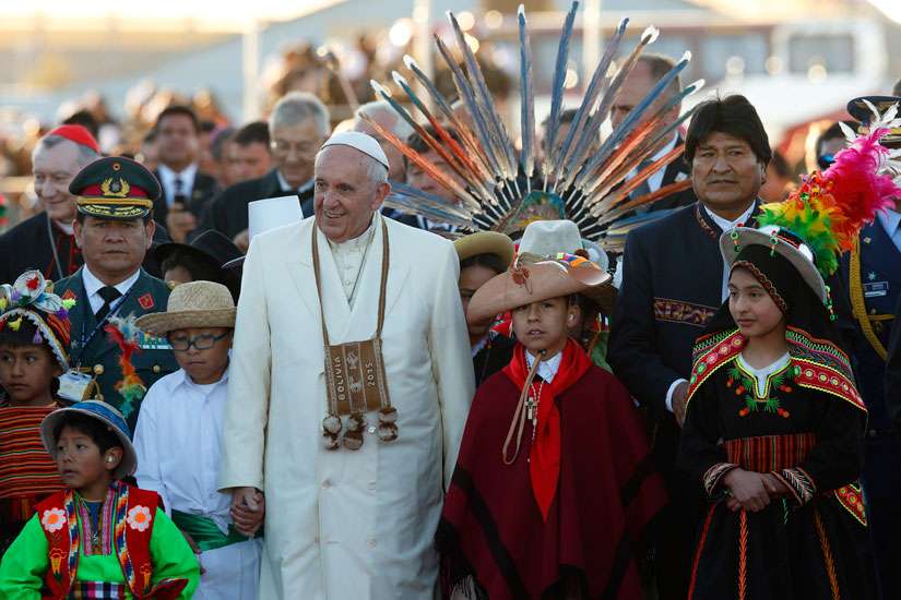 Arriving in Bolivia, Pope insists on church's role in public life