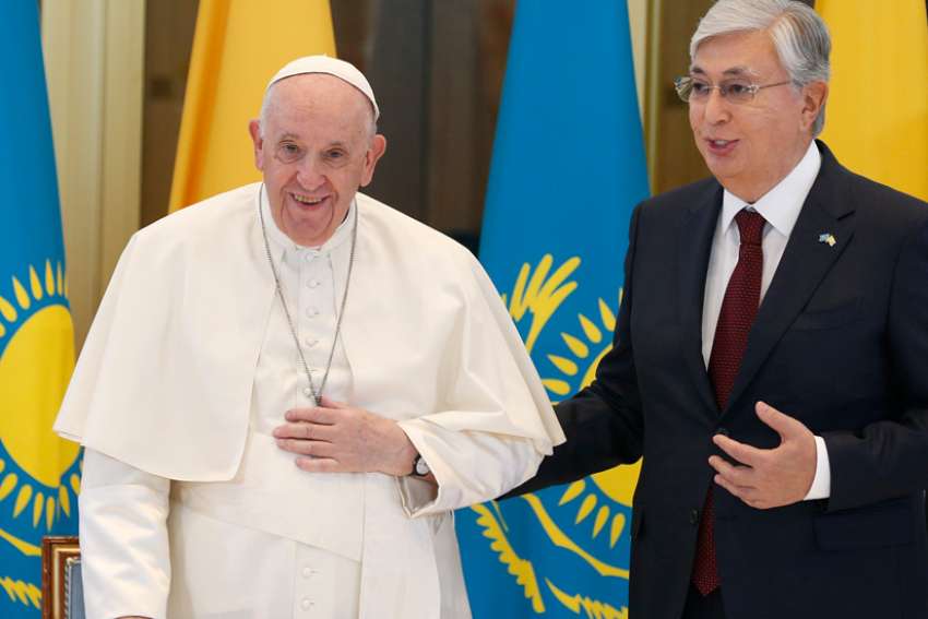 Arriving in Kazakhstan, Pope Francis makes case for peace
