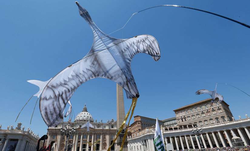 Thousands march in Rome to show support for Pope Francis’ call for climate action