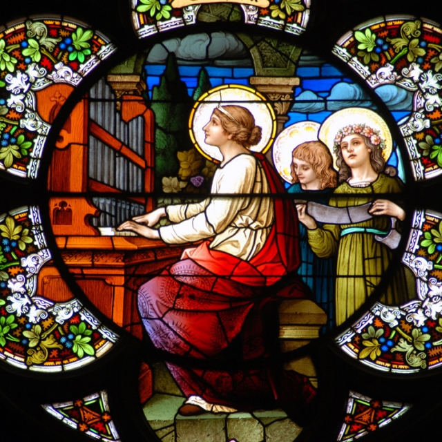Stained glass highlights gift of light