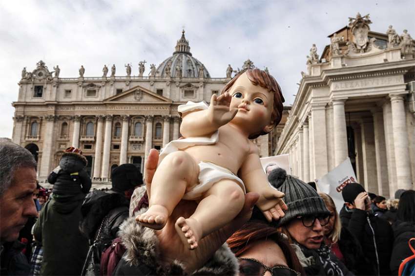A true Christmas celebrates Baby Jesus, who is tender, humble, Pope Francis says