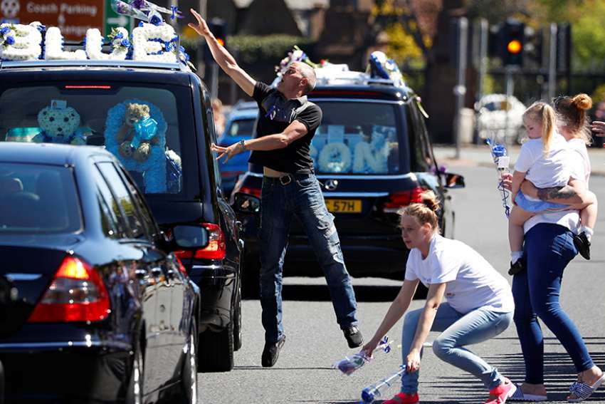 Mourners line streets of Liverpool as Alfie Evans hearse passes