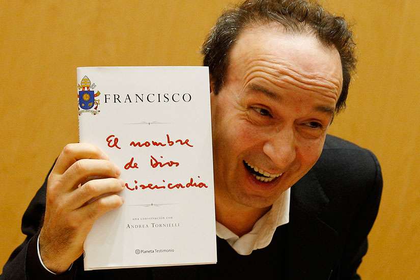 Comedian, cardinal, inmate present Pope Francis book on mercy
