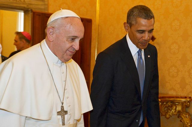 Pope Francis, Obama meet privately at Vatican for 50 minutes 