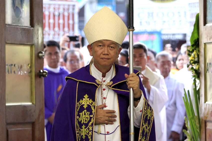 Manila bishop tests positive for COVID-19, says he's asymptomatic