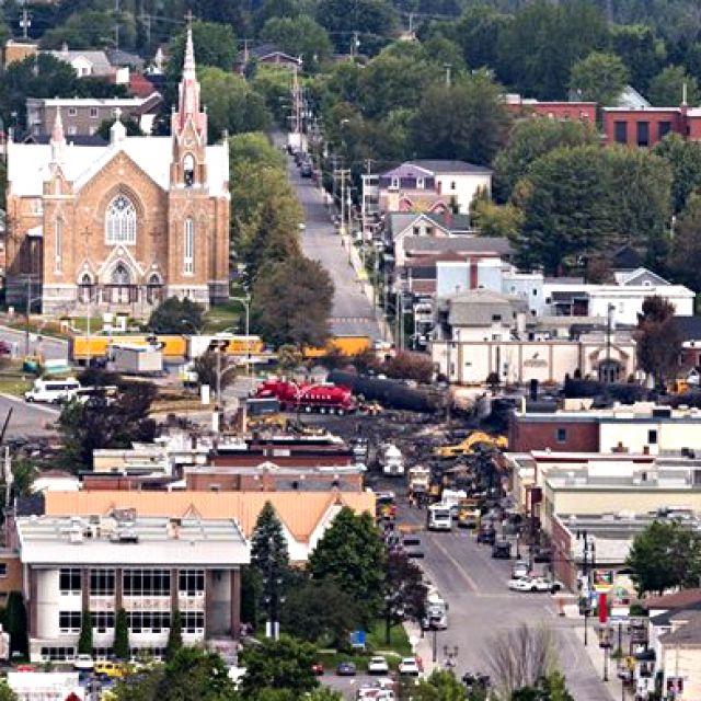 Sainte-Agnes Church in Lac-Mégantic has become a place of memorial