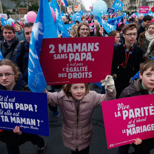 Thousands rally in Paris against same-sex marriage