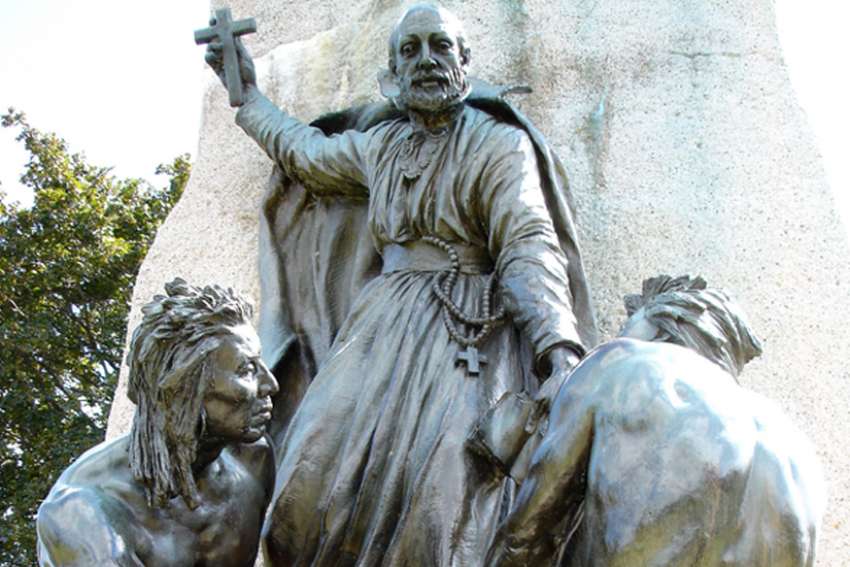 Jesuit figure left out of Champlain statue re-installation