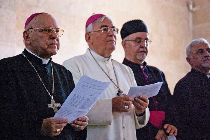 Christians call for justice in demonstration at Galilee church hit by arson