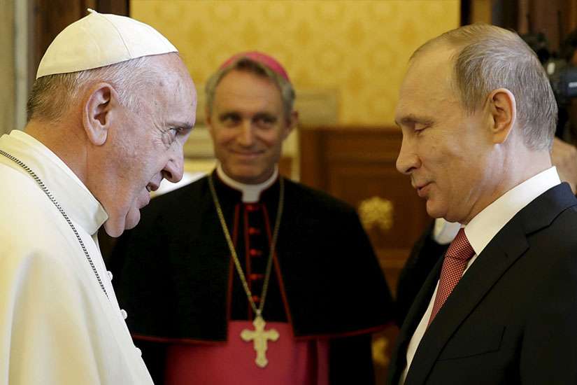 Pope Francis meets Putin for a diplomatically difficult talk