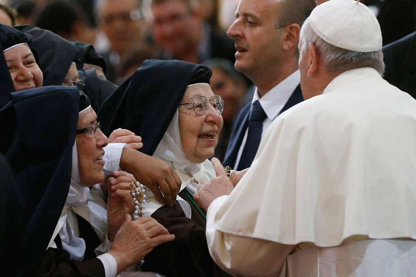 Pope Francis says he is 'a bit feminist,' thanks women religious for hard work
