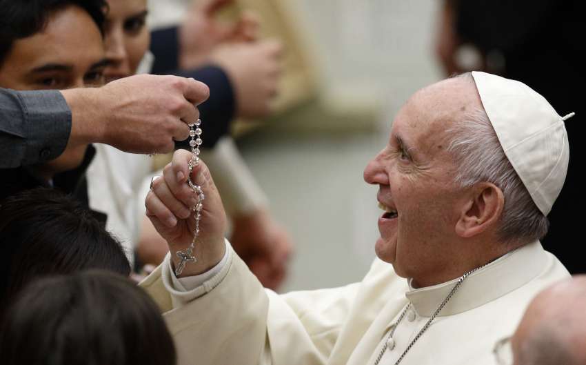 Pray the rosary daily to step up abuse fight, protect church from the devil, Pope says